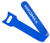 NIKOMAX NMC-CTV240-16-SB-BL-10 - уп-ка 10шт., стяжка-липучка с мягкой пряжкой, 240х16мм, для пучков до 65мм, синяя купить в Казани 	Описание:	Кабельные стяжки на основе текстильной застежки предназначены для бандажирования кабеля (