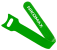 NIKOMAX NMC-CTV310-16-SB-GN-10 - уп-ка 10шт., стяжка-липучка с мягкой пряжкой, 310х16мм, для пучков до 85мм, зеленая