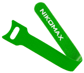 NIKOMAX NMC-CTV310-16-SB-GN-10 - уп-ка 10шт., стяжка-липучка с мягкой пряжкой, 310х16мм, для пучков до 85мм, зеленая купить в Казани 	Описание:	Кабельные стяжки на основе текстильной застежки предназначены для бандажирования кабеля (