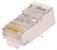 NETLAN EC-UP8P8C-SD-003-TR-100 - уп-ка 100шт., коннектор RJ45/8P8C под витую пару, Кат.5e (Класс D), 100МГц, покрытие 3мкд, универсальные ножи, для проводников 0.47-0.51мм, экранированный