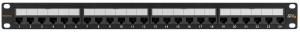 NIKOMAX NMC-RP24UA2-1U-BK - Коммутационная панель 19", 1U, 24 порта, Кат.6a (Класс Ea), 500МГц, RJ45/8P8C, 110/KRONE, T568A/B, неэкранированная, с органайзером, черная
