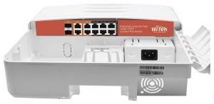 Wi-Tek WI-PS310GF-O - Коммутатор внешний неуправляемый 12 портов, 120Вт,  IP65 6 портов 100Base-TX PoE IEEE 802.3at/af до 30Вт 2 порта 1000Base-T PoE IEEE 802.3at/af/bt до 60Вт 2 порта 1000Base-T  2 порта 1000Base-X SFP питание AC220