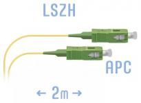 SNR-PC-SC/APC-2m (0,9) - Шнур монтажный SС/APC - SС/APC, SM, 2 метра (диаметр 0.9 мм) купить в Казани 	Шнур монтажный SС/APC - SС/APC представляет собой отрезок оптического волокна в буферном покрытии 0