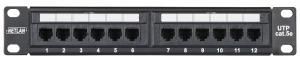 NETLAN EC-URP-12-UD2 - Коммутационная панель 10", 1U, 12 портов, Кат.5e (Класс D), 100МГц, RJ45/8P8C, 110/KRONE, T568A/B, неэкранированная, черная купить в Казани 	Описание:	Патч-панель EC-URP-12-UD2 предназначена для монтажа в шкаф или стойку 10", и имеет 12 пор