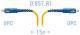 SNR-PC-SC/UPC-A-15m - Патчкорд оптический прямой SC/UPC - SC/UPC, SM (G.657.A1), Simplex, 15 метров [42914]