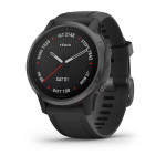 Garmin FENIX 6S Sapphire серый DLC с черным ремешком (010-02159-25) - Мультиспортивные часы меньшего размера fenix 6s с экраном 1,2”