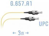 SNR-PC-ST/UPC-A-3m (0,9) - Шнур монтажный ST/UPC - ST/UPC, SM (G.657.A1), 3 метра (диаметр 0.9 мм) купить в Казани 	Шнур монтажный ST/UPC - ST/UPC представляет собой отрезок оптического волокна в буферном покрытии 0