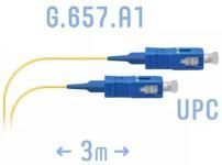 SNR-PC-SC/UPC-A-3m (0,9) - Шнур монтажный SС/UPC - SС/UPC, SM (G.657.A1), 3 метра (диаметр 0.9 мм) купить в Казани 	Шнур монтажный SС/UPC - SС/UPC представляет собой отрезок оптического волокна в буферном покрытии 0