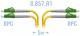 SNR-PC-LC/APC-DPX-A-5m - Патчкорд оптический переходной LC/UPC - LC/UPC, SM, Duplex, 0.5 метра [42883]