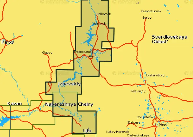 КАРТА NAVIONICS 5G636S2 РЕКА БЕЛАЯ И ВЕРХНЯЯ КАМА (5G636S2)