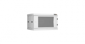 TWC-066045-R-G-GY - Настенный шкаф 6U, 19", Ш600хГ450мм, стеклянная дверь, серый