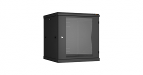 TWC-126060-R-G-BK - Настенный шкаф 12U, 19", Ш600хГ600мм, стеклянная дверь, черный