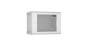 TWI-096035-R-G-GY - Настенный шкаф 9U, 19", Ш600хГ350мм, стеклянная дверь, серый