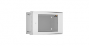 TWI-096045-R-G-GY - Настенный шкаф 9U, 19", Ш600хГ450мм, стеклянная дверь, серый