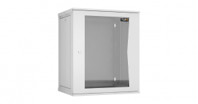TWI-156045-R-G-GY - Настенный шкаф 15U, 19", Ш600хГ450мм, стеклянная дверь, серый