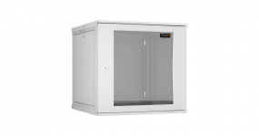 TWI-126060-R-G-GY - Настенный шкаф 12U, 19", Ш600хГ600мм, стеклянная дверь, серый