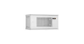 TWI-066035-R-P-GY - Настенный шкаф 6U, 19", Ш600хГ350мм, перфорированная дверь, серый