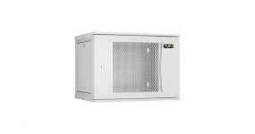 TWI-096045-R-P-GY - Настенный шкаф 9U, 19", Ш600хГ450мм, перфорированная дверь, серый
