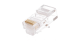 ULAN UEC-UP8P8C-UD-003-TR-1000 - Коннектор RJ45/8P8C под витую пару, Кат.5e (Класс D), 100МГц, покрытие 3мкд, универсальные ножи, для проводников 0,40-0,45мм, неэкранированный, уп-ка 1000шт
