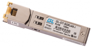 GIGALINK GL-OT-SGRJ45-I - Модуль промышленный SFP, 100/1Гбит/c, UTP, RJ45, до 100 м, до -40C