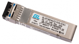 GIGALINK GL-OT-SG14LC2-1310-1310-I - Модуль промышленный SFP, 1Гбит/c, два волокна SM, 2xLC, 1310 нм, 14 дБ (до 20 км) -40C купить в Казани 	ОписаниеТрансивер малого форм фактора GIGALINK GL-OT-SG14LC2-1310-1310-I работает в расширенном диа
