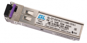 GIGALINK GL-OT-SG14LC1-1490-1310-I - Модуль промышленный SFP, WDM, 1Гбит/c, одно волокно SM, LC, Tx:1490/Rx:1310 нм, 14 дБ (до 20 км) -40C