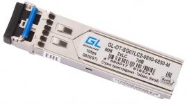 GIGALINK GL-OT-SG07LC2-0850-0850-M - Модуль SFP, 1Гбит/c, два волокна МM, 2xLC, 850 нм, 7 дБ (до 550 м) SX купить в Казани 	ОписаниеSFP-модуль для работы в сетях ВОЛС на основе многомодового оптоволокна. GL-OT-SG07LC2-0850-