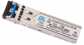 GIGALINK GL-OT-SG12LC2-1310-1310-M - Модуль SFP, 1Гбит/c, два волокна MM, 2xLC, 1310 нм, 12 дБ (до 2 км) (GL-12GT2) купить в Казани 	ОписаниеГигабитный SFP-модуль для работы в сетях ВОЛС на основе многомодового оптоволокна (50/125 μ