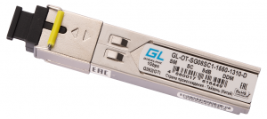 GIGALINK GL-OT-SG08SC1-1550-1310-D - Модуль SFP, WDM, 155Mb/1,25Gb/s, одно волокно SM, SC, Tx:1550/Rx:1310 нм, DDM, 8 дБ (до 3 км)