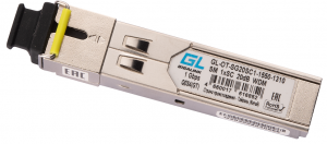 GIGALINK GL-OT-SG20SC1-1550-1310 - Модуль SFP, WDM, 1Гбит/c, одно волокно SM, SC, Tx:1550/Rx:1310 нм, 20дБ (до 40 км) DDM купить в Казани 	ОписаниеГигабитный SFP-модуль на основе полупроводникового лазера с распределенной обратной связью