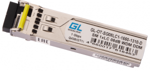 GIGALINK GL-OT-SG08LC1-1550-1310-D - Модуль SFP, WDM, 1.25Гбит/c, одно волокно SM, LC, Tx:1550/Rx:1310 нм, DDM, 8 дБ (до 3 км) купить в Казани 	ОписаниеГигабитный SFP-модуль GIGALINK GL-OT-SG08LC1-1550-1310-D является аналогом популярной модел