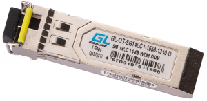 GIGALINK GL-OT-SG14LC1-1550-1310-D - Модуль SFP, WDM, 1.25Гбит/c, одно волокно SM, LC, Tx:1550/Rx:1310 нм, DDM, 14 дБ (до 20 км)