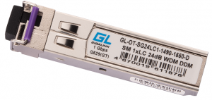 GIGALINK GL-OT-SG24LC1-1490-1550-D - Модуль SFP, WDM, 1Гбит/c, одно волокно SM, LC, Tx:1490/Rx:1550 нм, DDM, 24 дБ (до 80 км)