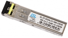 GIGALINK GL-OT-SG34LC2-1450-CWDM - Модуль SFP, CWDM, 1Гбит/c, два волокна, SM, 2xLC, 1450 нм, 34dB купить в Казани 	ОписаниеОптические модули GIGALINK дают прекрасную возможность увеличить пропускную способность ваш