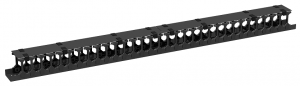 TLK-OV70-33U-BK - Органайзер кабельный вертикальный, 33U, для шкафов серий TFI-R и TFA, Ш97хГ110мм, металлический, с пластиковыми пальцами, с крепежом, цвет черный