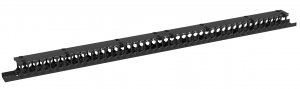 TLK-OV70-47U-BK - Органайзер кабельный вертикальный, 47U, для шкафов серий TFI-R и TFA, Ш97хГ110мм, металлический, с пластиковыми пальцами, с крепежом, цвет черный