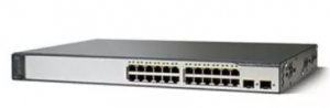 Cisco Catalyst  WS-C3750V2-24TS-E - Коммутатор Layer3, 24 порта Ethernet 10/100 Мбит/сек, 2 SFP based Gigabit Ethernet ports.