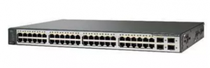 Cisco Catalyst WS-C3750V2-48PS-E - Коммутатор Layer3, 48 портов Ethernet 10/100 Мбит/сек PoE (24 порта до 15.4W, 48 портов до 7.7W) , 4 SFP based Gigabit Ethernet ports