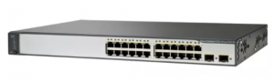 Cisco Catalyst WS-C3750V2-24PS-E - Коммутатор Layer3, 24 порта PoE+ Ethernet 10/100 Мбит/сек, 2 SFP based Gigabit Ethernet ports.