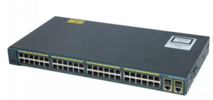 Cisco Catalyst WS-C2960+48PST-L - Управляемый коммутатор Layer2, 48 портов 10/100Base-TX, 2 порта 10/100/1000Base-T, 2 порта SFP, PoE стандарта IEEE 802.3af (бюджет 370W), LAN Base
