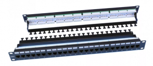 Hyperline PP3-19-24-8P8C-C6-110D - Патч-панель 19", 1U, 24 порта RJ-45, категория 6, Dual IDC, ROHS, цвет черный (задний кабельный организатор в комплекте) купить в Казани 	Описание	Коммутационная панель (patching panel) предназначена для разделки в ней кабелей различных