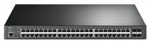 TP-Link TL-SG3452XP - 48-портовый гигабитный управляемый коммутатор PoE+ уровня 2+ с четырьмя слотами SFP+ 10 Гбит/с купить в Казани 	Описание			Uplink 10 Гбит/с: четыре слота SFP+ со скоростью 10 Гбит/с обеспечат высокую пропускную