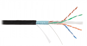 NIKOMAX NKL 4255B-BK - 500м, кабель витая пара NIKOLAN F/UTP 4 пары, Кат.6a (Класс Eа), тест по ISO/IEC, 500МГц, одножильный, BC (чистая медь), 23AWG (0.57мм), внешний, PE, черный