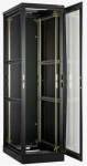 TLK TFI-426080-GHMH-R-BK - Напольный шкаф серии Lite II 19", 42U, стеклянная дверь, цельнометаллические двухуровневые стенки и задняя дверь, Ш600хВ2042хГ800мм, в разобранном виде, черный RAL9005