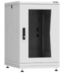 TLK TFR-186080-GMMM-R-GY - Напольный шкаф 19", 18U, стеклянная дверь, Ш600хВ943хГ800мм, в разобранном виде, серый