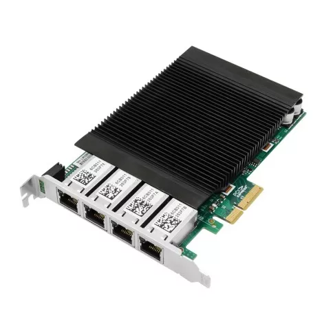 LR-Link LRES2004PT-POE - Сетевая карта, четырехпортовый Gigabit Ethernet PCIe x4 адаптер с поддержкой PoE на базе чипа Intel 82576, совместимый с каналами PCIe x8 и x16.
