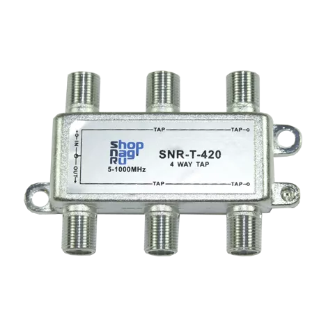 SNR-T-428 - Ответвитель абонентский на 4 отвода, вносимое затухание IN-TAP 28dB.