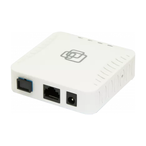 SNR-ONU-GPON-1G-mini - Абонентское устройство GPON ONU/ONT (Optical Network Unit) поддерживает 1 порт GPON (SC/UPC) и 1 порт 10/100/1000Base-T (RJ45) в мини корпусе