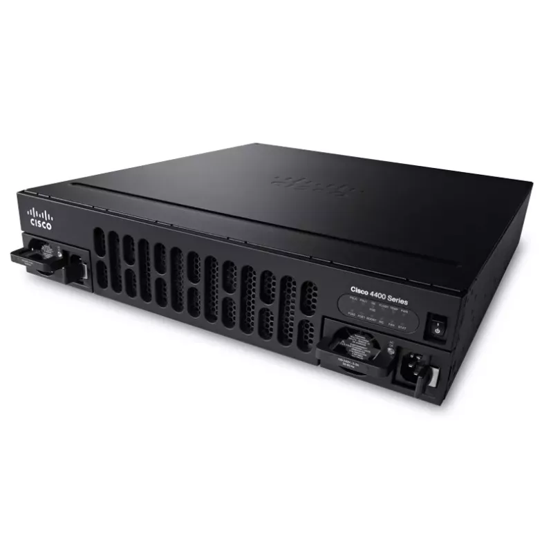 Cisco ISR4451-X - Маршрутизатор, 4 комбо порта 10/100/1000BaseT/SFP, 2 порта PoE, 2 слота SM, 3 слота NIM, 1 слот ISC, с функционалом Boost Throughput