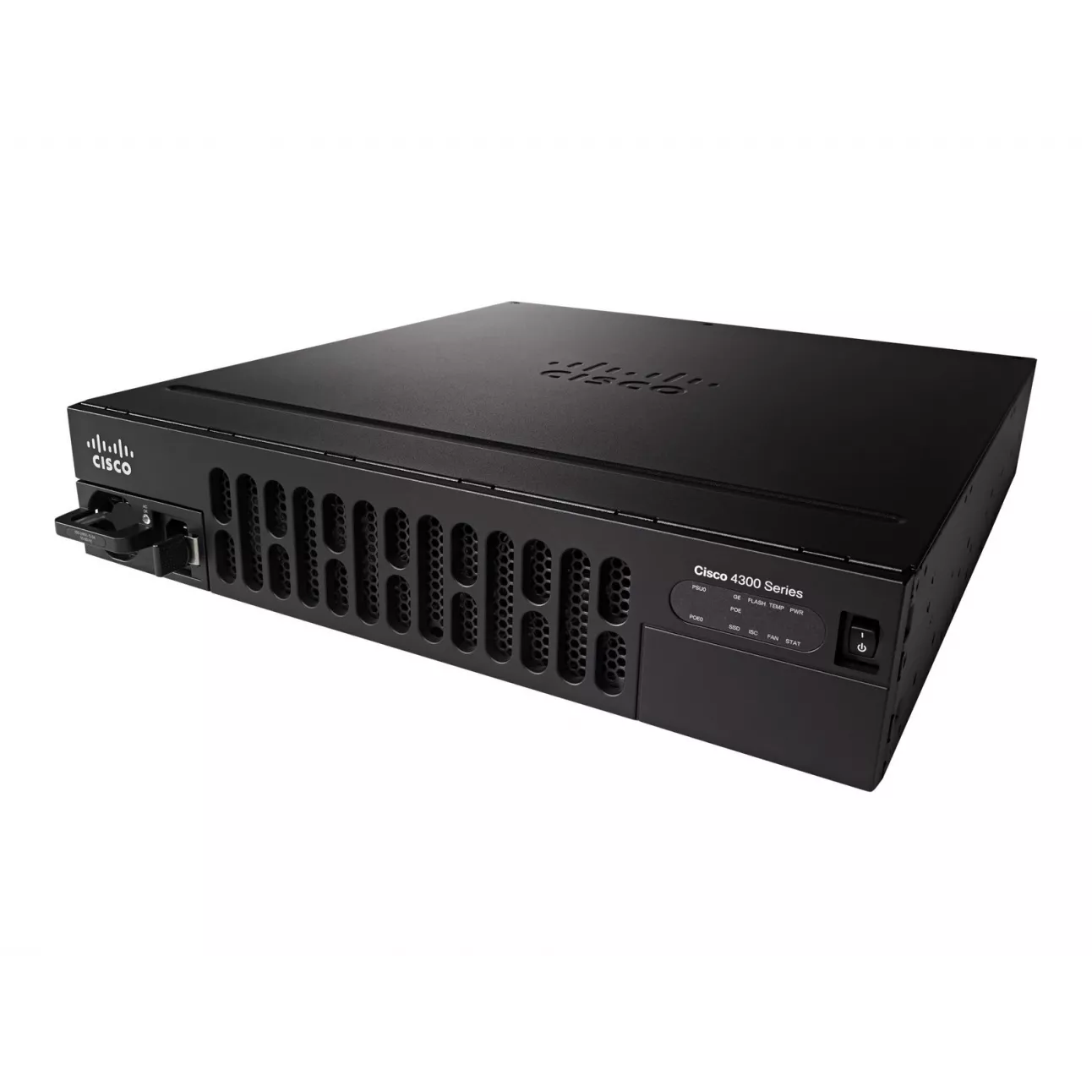 Cisco ISR4351 - Маршрутизатор, 3 комбо порт 10/100/1000BaseT/SFP, 3 слота NIM, 1 слот ISC, 1 слот SM-X, с функционалом Boost Throughput